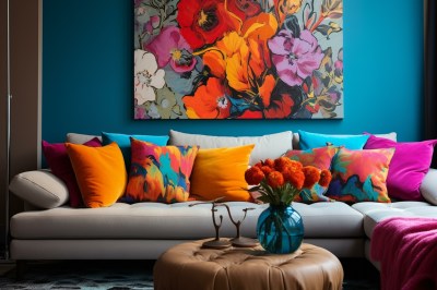 Home decor and throw pillows digitally printed with brilliantly colors graphics.